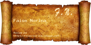 Faise Norina névjegykártya